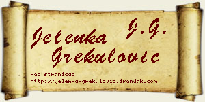 Jelenka Grekulović vizit kartica